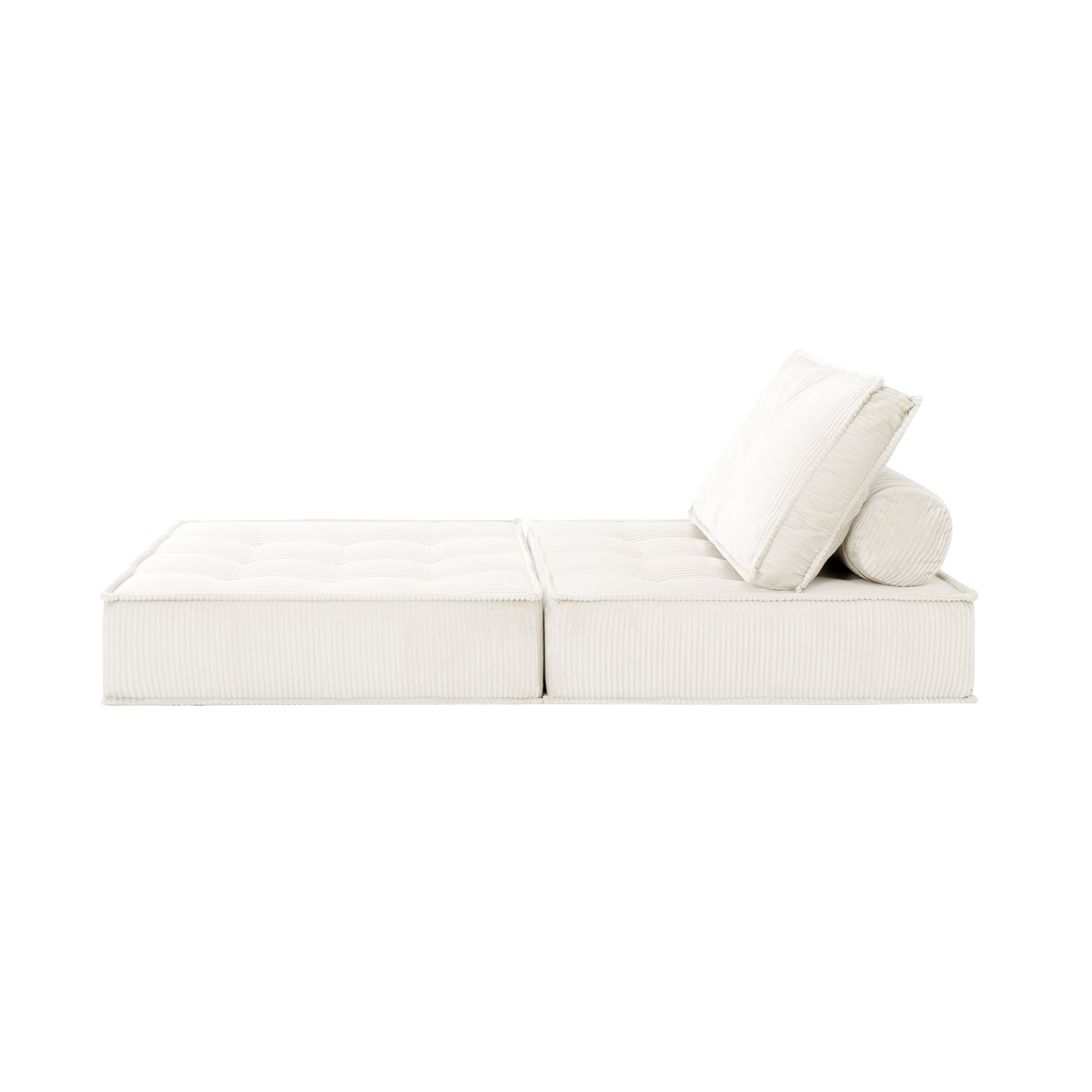 66.9 Inch Modular Sofa, Single Seater, Double-layer Multi-combination, Skin-friendly Fabric, DIY Suitable For Living Rooms, Study Rooms, Bedrooms, And Other Spaces. WHITE_maomaolike.com
